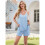 Summer Ladies Casual 2 Pieces Set Sky  L 2