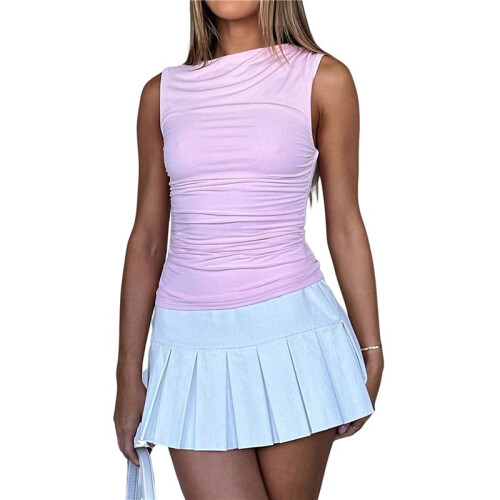 Damen Sommer Tank Tops Hellrosa XL