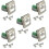 5 RJ45 CAT.5E Wiring Terminals Network Computer Modules with Fixing Nuts(Silver) 1