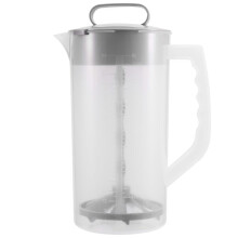 Blandande Kanna för Drycker, 2 Quart/64 Oz Plastvattenkanna med Lock, Lättmixad Juicebehållare, Vinklade Plastblad