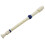 Students Plastic 8 Holes Soprano Recorder Flute Beige  w Cleaning Stick 1