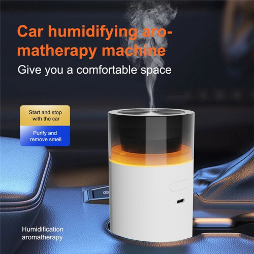 LED Light Humidifier Aromatherapy Machine USB Silent Essential Oil Diffuser Night Light Misting Air Humidifier Black 2
