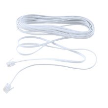 6P2C RJ11 Male to Male Plug Telephone Cable Wire 5M