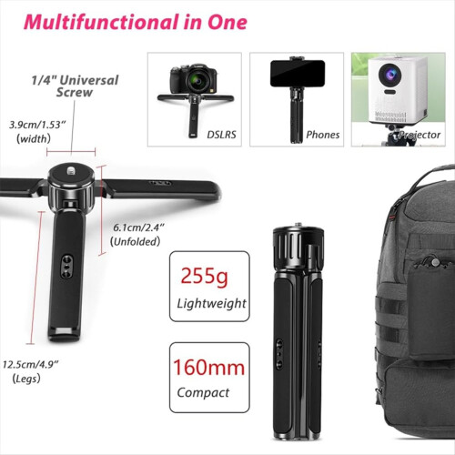 Duty Mini Tripod, Desktop Tabletop Stand Tripod for S/SC// Series, Gim 2