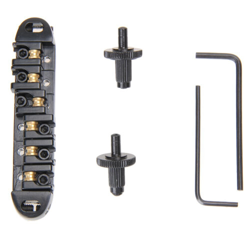Roller Saddle Tune-O-Matic Guitar Bridge for   Electric Guitar Replacement (Black) 1