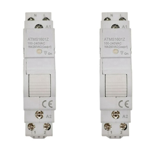 2X Tuya  Life ZigBee Circuit Breaker Din Rail 1P Single Pole Dry Contact Timer Relay App Remote Control  Timer