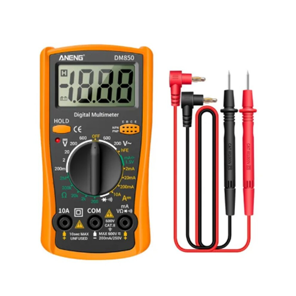 Aneng Dm850 1999 Counts Digital Multimeter Eletric Automatic Ac/Dc Votage Tester Current Ohm Ammeter Detector Tools Orange 6131555004282