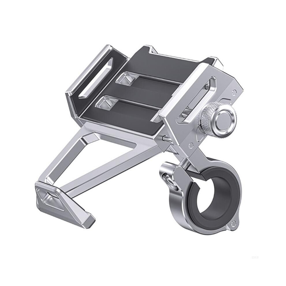 360 Degree Rotating Motorcycle Phone Holder Motorbike Handlebar Mount Quick Installation Stand Silver 6133340726683