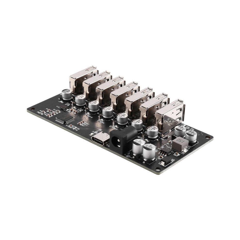 Usb2.0 Hub Splitter 1-To-7 Ports Usb2.0 Hub One-To-Seven Hub Module With Power Port Supply 9-24V Plug And Play Black 6131641896456