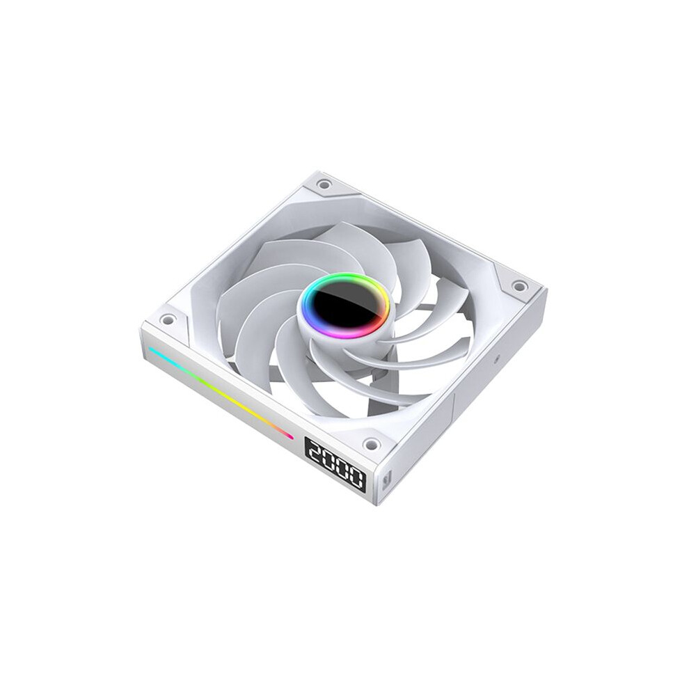 12Cm Digital Display Mute Wire-Free Splicing Case Fan Cpu Motherboard Argb Synchronization 4Pin Pwm Reversed Light 6132772586742