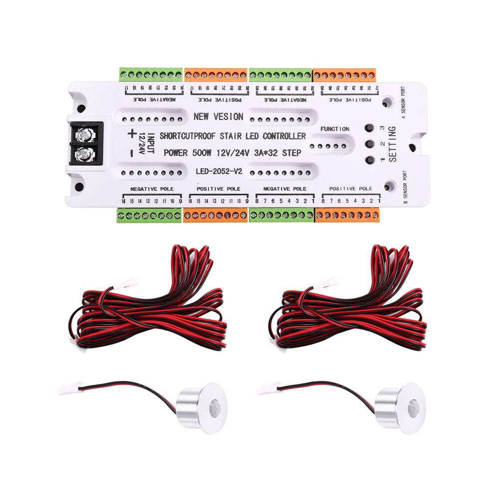 Ladder Night 32 Channels Led Motion Sensor Ladder Prevent Short Circuit Controller Dc12v/24V Stair Dimmer Light 6131627714682