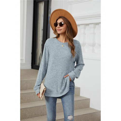Women  Crew Neck Casual Tunic Tops Light  S 1