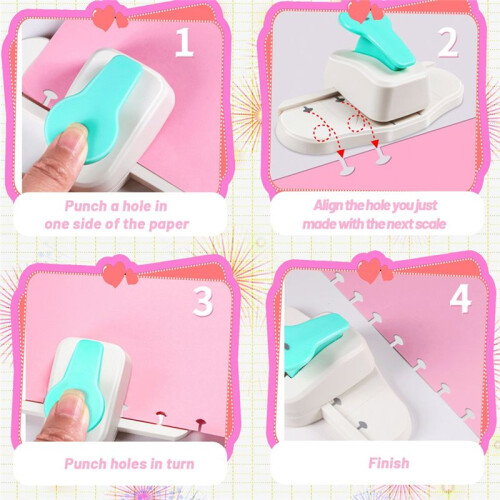 Portable Manual Single Hole Multi-Function Puncher for Loose Leaf Binding 1