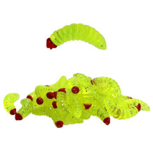 Bee Maggots Imitation Fishing Lures 25 Pieces UV Active Natural White 2.4 cm WASP Bait Fishing Lure Trout Bait Trout Bait Green UV Kiwi