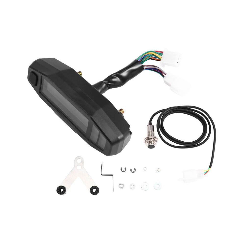 Motorcycle Modified Universal Lcd Speedometer Tachometer + Induction Wire Magnet + Instrument Large Bracket 6133443808316