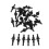 32 PCS Rubber Anti Vibration Mount Screw Pin Rivet,for PC Case Fans Anti Vibration 1