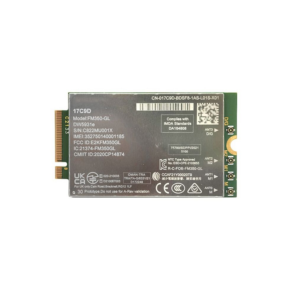 Fm350-Gl Dw5931e 5G M.2 Module For Dell Latitude 7440 5531 9330 Precision 3571 3480 Laptop Fm350-Gl 3G/4G/5G Module 6131667583460