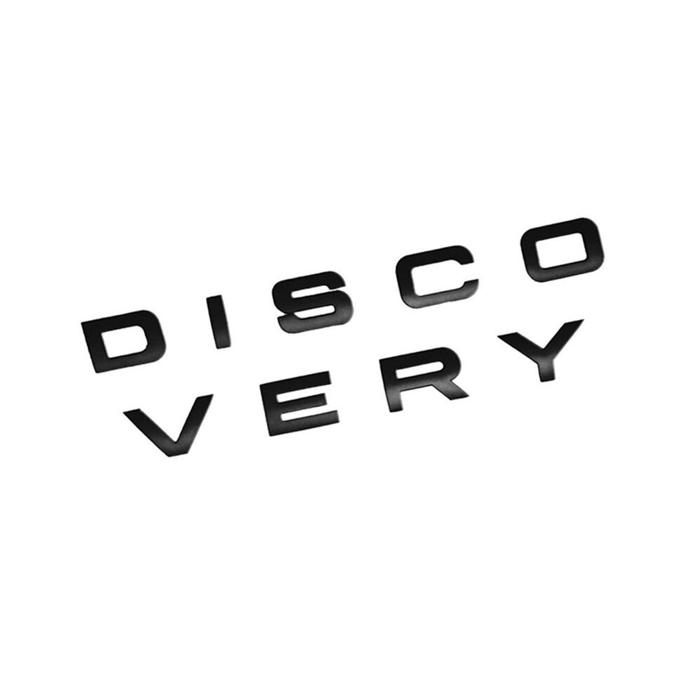 3D Matte Letter Discovery Car Rear Front Badge Emblem Decal Sticker For Land Rover Front Hood Rear Trunk Black