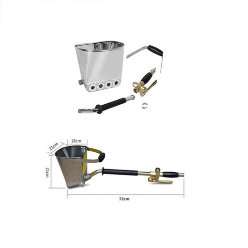 Wall Mortar Sprayer Stucco Shovel Hopper Ladle Cement Plaster Ceiling 2