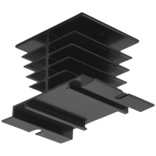 Solid State Relais Kuehlkoerper, 3PCS Aluminium Kuehlkoerper PID Temperaturregler Kuehlkoerper fuer Solid State Relais und SSR Kuehler Modul Schwarz