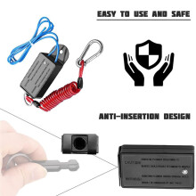 Trailer Breakaway , 4FT RV Brake Away Coiled Cable with Electric Brake, RV Electric Breakaway