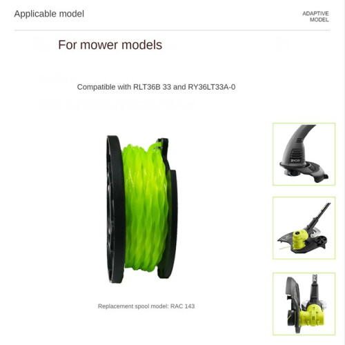 3 Packs for Mower Grass Head RAC143 Rope Mowing Spool 2