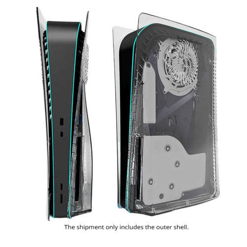 Transparent Cooling Vent Shell Hard Plastic Replacement Plate Case Cover for PS5 Shell Replacement 2