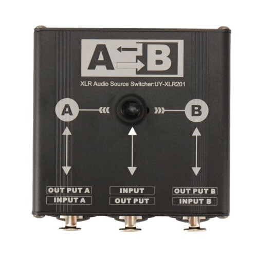 Audio Source Switcher Manual Selector 2 in 1 Out/1 in 2 Out 6.35/6.5 ...