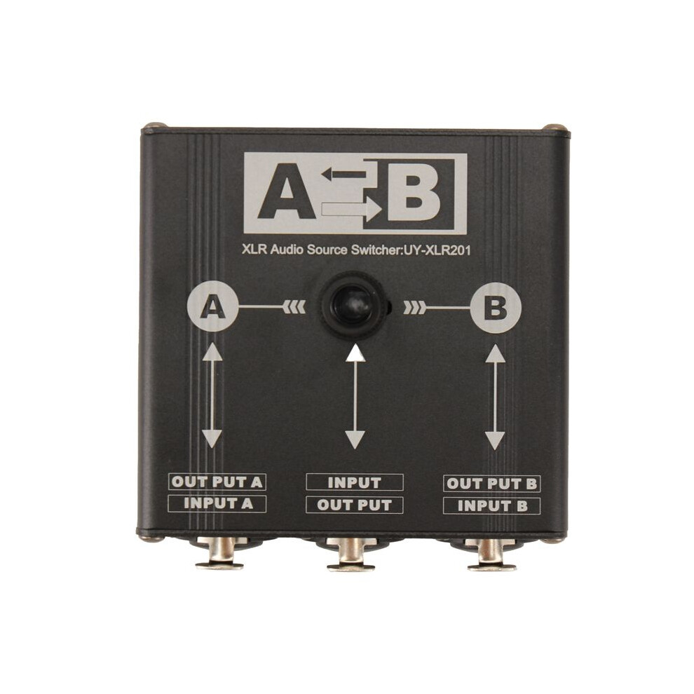 Audio Source Switcher Manual Selector 2 In 1 Out/1 In 2 Out 6.35/6.5 Xlr Audio Switcher For Microphone Sound Card Mixer 6133340797874