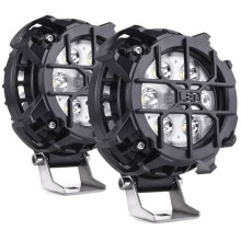 Barre Lumineuse LED 20 W avec Couvercle de Protection pour Feux de Travail Tout-Terrain 4x4, Compatible avec Voitures, SUV, Quads, Tracteurs, Bateaux,