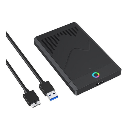 2.5-Inch Tool-Free SSD Enclosure USB 3.0 Laptop External Solid State Drive Box RGB for Storage Expansion 1