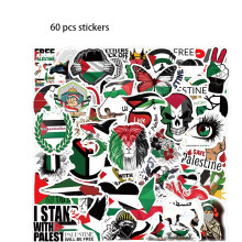 60 pièces autocollants Palestine graffiti voiture valise bouteille décoration skateboard