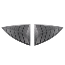 Rear Car Window Shutter Cover for Model Y Juniper Louver Side Vent Trim Triangle Accessorie Matte Carbon Fiber