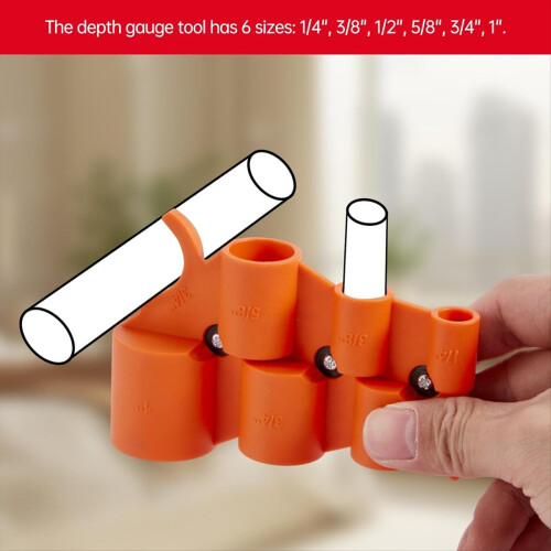 1/4-1inch Depth Gauge with 2Pcs Pipe Deburring Tools Kit, 1/8 to 1-5/8 2