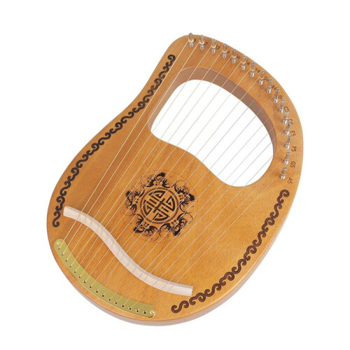 Lyre Beginner 16-String Small Harp Portable and Easy to Learn Solid Wo 1