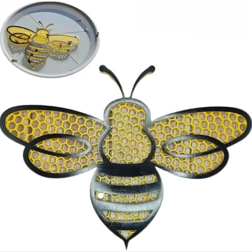Bee Waterer with Floating Bee Feeder, 3D Printed BeeShaped Pollinator Island for Garden Pond