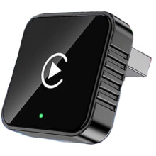 2 In1 Wired to Wireless Carplay for Android Auto Adapter for Car Stereo Usb Box Plug and Gray