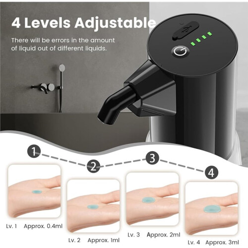 Automatic Liquid Soap Dispenser Touchless,Hand & Dish Electric Dispenser,450ML Waterproof Rechargeable Auto Soap Pump 1