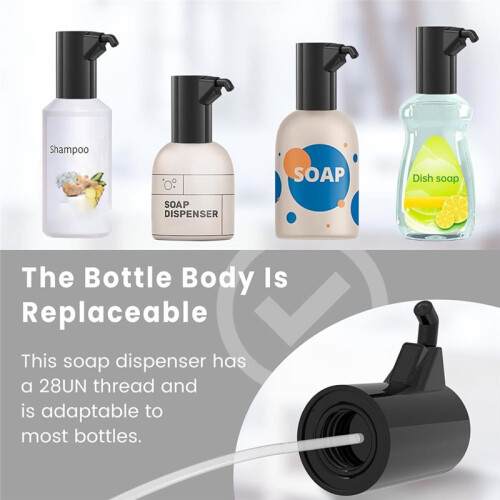 Automatic Liquid Soap Dispenser Touchless,Hand & Dish Electric Dispenser,450ML Waterproof Rechargeable Auto Soap Pump 2