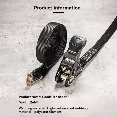 Extra Strong 500cm Lashing Strap Webbing Ensures Heavy Load During Transport Abrasion Resistant Transport Strap 2