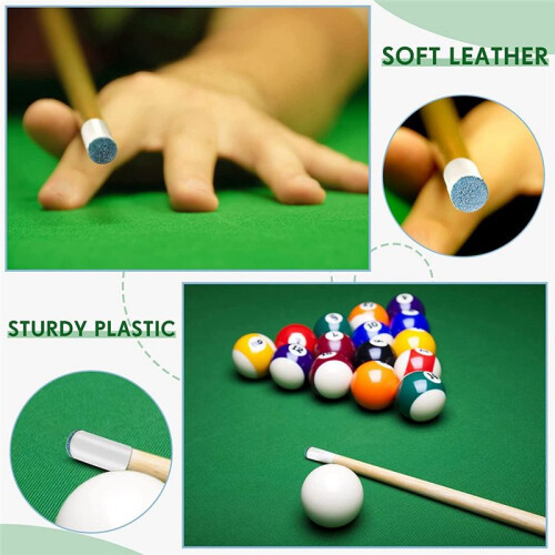 24Pcs Slip-on Pool Cue Tips,Nylon Snooker Ferrule Billiard Accessories 2