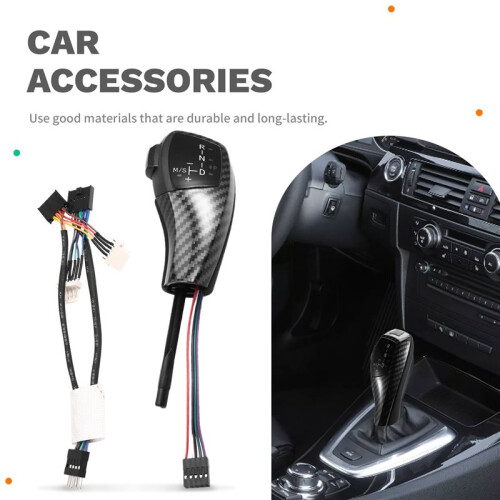 Thumb Gear Shift Lever Knob for  3 Series E90 E91 E92 E93 2006-2012 Car Interior Accessories Carbon Fiber 2