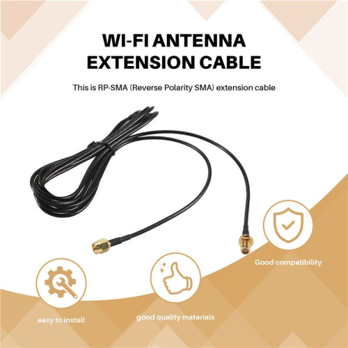 WiFi WAN Router  Wi-Fi Antenna Extension Cable RP-SMA 1