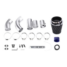 Tubo di Aspirazione Aria Fredda Universale per Auto da 76 mm, Kit di Tubi di Aspirazione Turbo Direct, Sistema di Filtraggio Aria Fredda In Fibra di