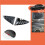 Rear Car Window Shutter Cover for  Model Y Juniper Louver Side Vent Trim Triangle Accessorie Matte Black 6