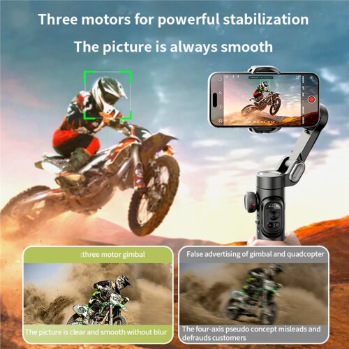 Smartphone Stabilizer Live Streaming Mount for Short Video LVOG Selfie Three-Axis Anti-Shake Handheld Gimbal 2