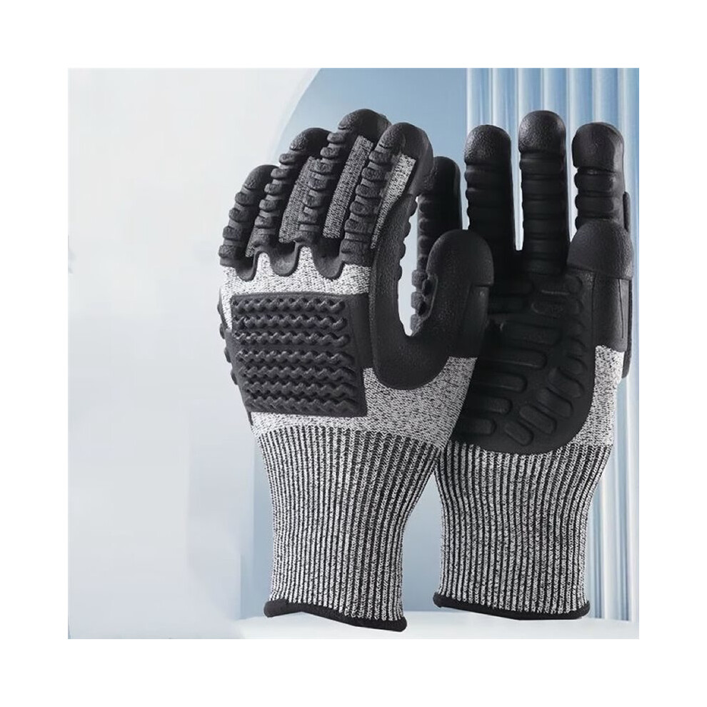Tpe Cut-Resistant And Impact-Resistant Gloves Shock-Absorbing For Logging,Mining,Construction,Drilling,And Road Repair 6131627770534
