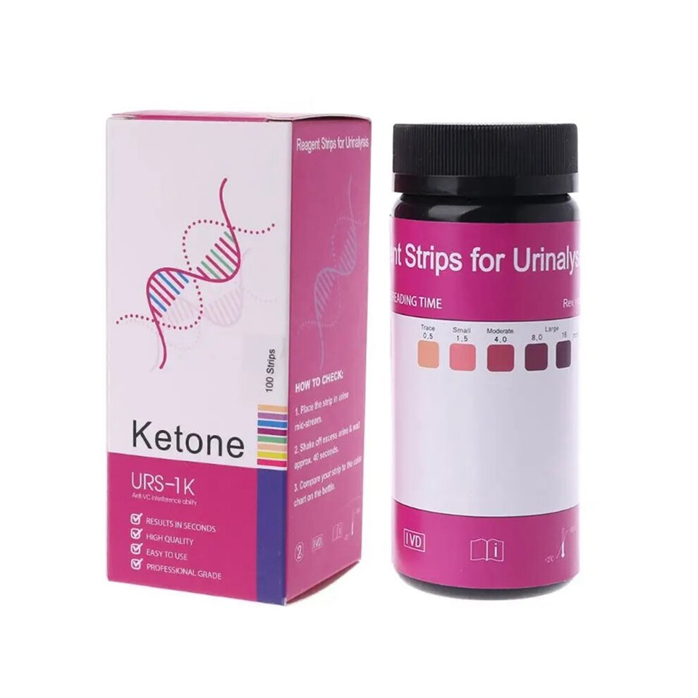 100 Pieces Keto Test Strips for Ketogenic Atkins and Paleo Diets Ketosis Home Urinalysis Weight Lose Analysis