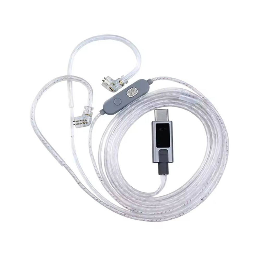 Kz-M2 Dual Mic -Plated Upgrade Cable Type-C For Qkz Kz Castor Zsn Zst Edx Edc Pro Zsn Pro Silver 6133340734961