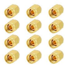 12PCS SMA Plug Dustproof Cap, SMA Female Jack Dust Cap Gold-Plated Coaxial Connector Protective Cap